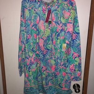Lilly Pulitzer Mermaids Cove NWT Popover Dress